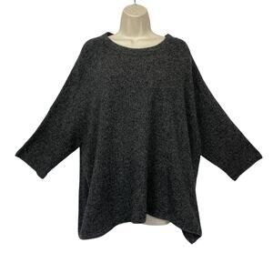 Peruvian Connection Royal Alpaca Sweater Womens XL Gray Oversized Boxy Cozy